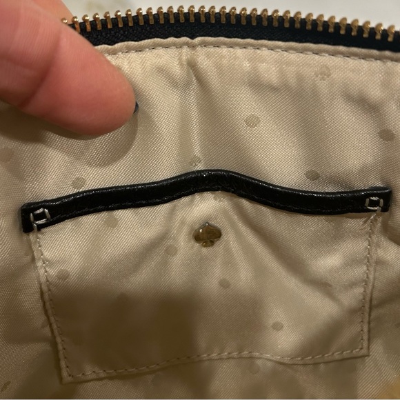 Kate Spade- Mini Phoebe Bag- Quilted convertible Purse- Metallic Black Leather - Picture 6 of 6